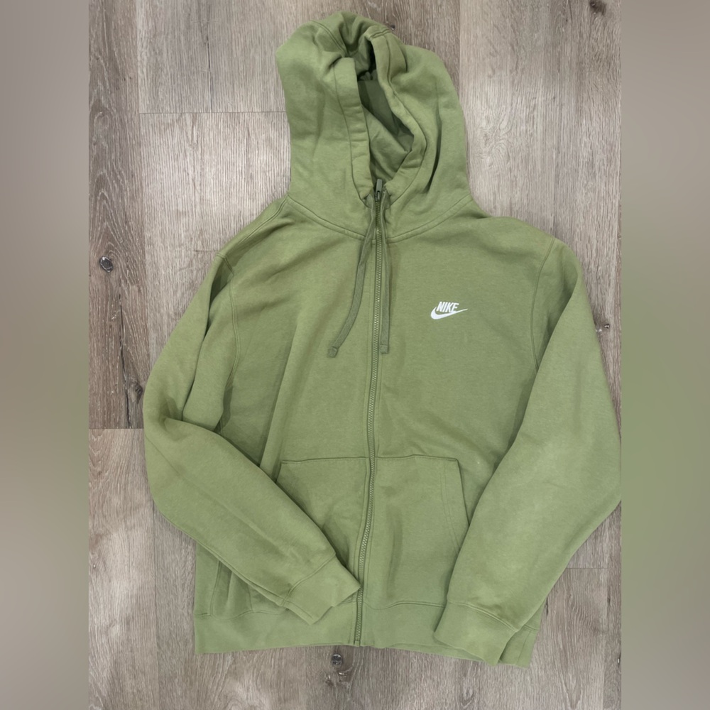 Nike Olive Green Hoodie Zip Up Sweatshirt